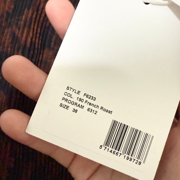 Women Ganni Pleated Georgette Midi Dress Ruffle in French Roast Size 38/Medium - Picture 10 of 12